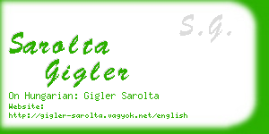 sarolta gigler business card